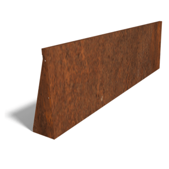 Mur de soutènement en acier corten droit 200 cm (hauteur 60 cm)