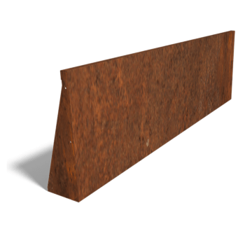 Paroi de soutènement en acier corten droite 200 cm (hauteur 60 cm)