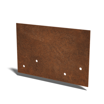 Plaque d'accouplement en acier corten droite basse 12 - 15 cm
