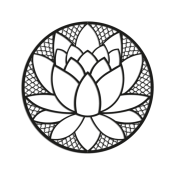 Décoration murale en métal Fleur de lotus