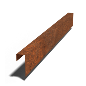 Profilé de transition en acier Corten 15 x 6 x 5 cm (longueur 150 cm)