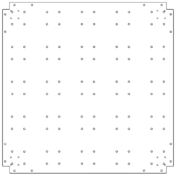 Plaque inférieure en acier galvanisé 100 x 100 cm