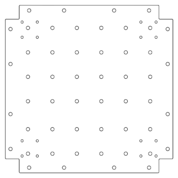 Plaque inférieure en acier galvanisé 50 x 50 cm