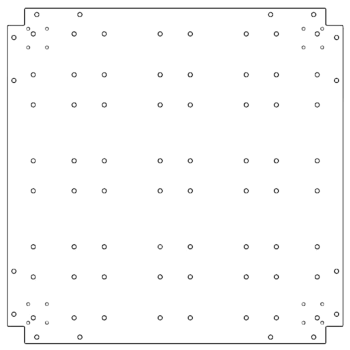 Plaque inférieure en acier galvanisé 80 x 80 cm