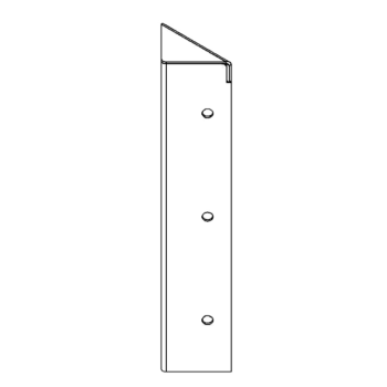 Pièce d'angle en acier peint par poudrage 90° 30 cm