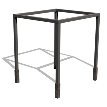 Pergola carré en acier thermolaqué 274 x 250 cm
