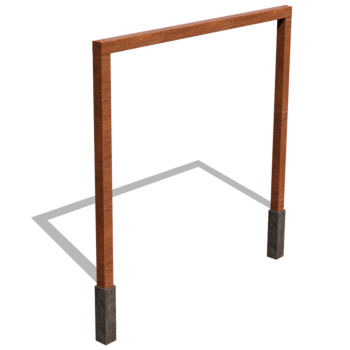Pergola droite en acier Corten 300 cm