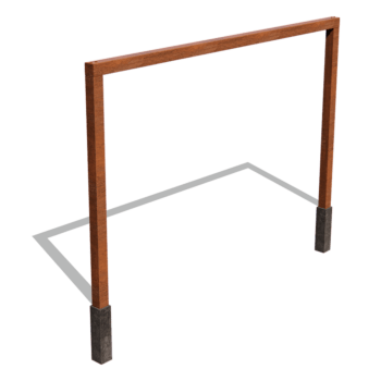 Pergola droite en acier Corten 400 cm