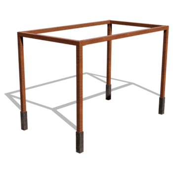 Pergola carré en acier corten 424 x 250 cm