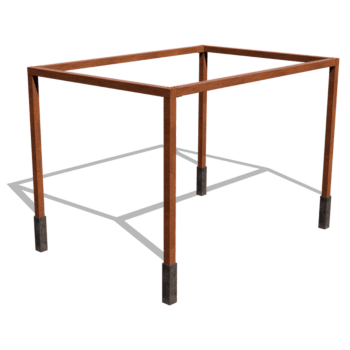 Pergola carré en acier corten 424 x 300 cm