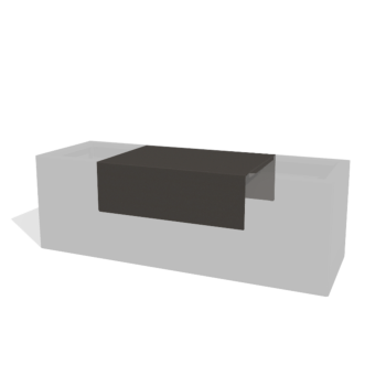 Plateforme pour jardinières en acier thermolaqué 60 x 41 x 20 cm