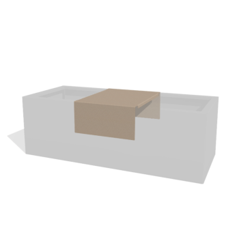 Plateforme pour jardinières en acier thermolaqué 40 x 51 x 20 cm