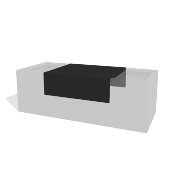 Plateforme pour jardinières en acier thermolaqué 60 x 51 x 20 cm