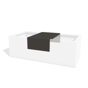 Plateforme pour jardinières en acier thermolaqué 40 x 61 x 20 cm