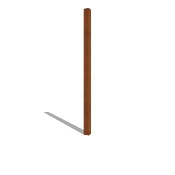 Poteaux de clôture de jardin en acier corten 200 cm
