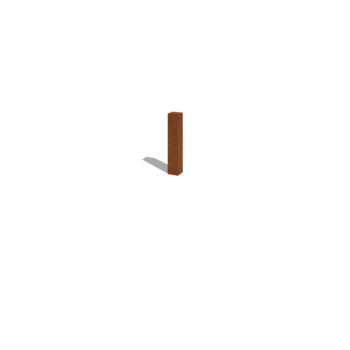 Poteaux de clôture de jardin en acier corten 60 cm