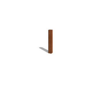 Poteaux de clôture de jardin en acier corten 80 cm