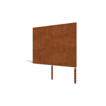 Clôture en acier corten H3 set 258 cm