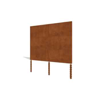 Clôture en acier corten H3 set complet 258 cm