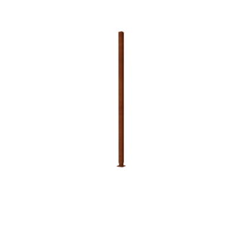 Clôture en acier corten H poteau d'extrémité avec base plate 190 x 6 x 6 cm