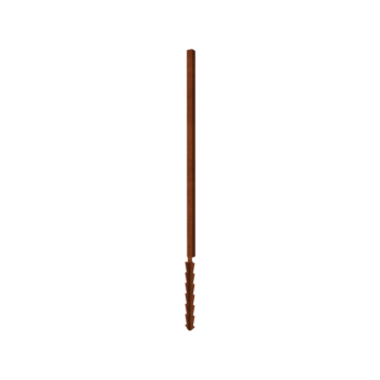 Clôture en acier corten H poteau d'angle avec piquet de terre 190 x 6 x 6 cm