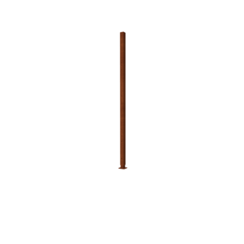 Clôture en acier corten H poteau d'angle avec base plate 190 x 6 x 6 cm
