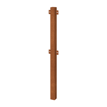 Clôtures ornementales acier corten poteau intermédiaire