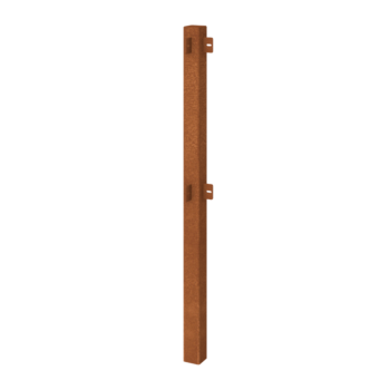 Clôtures ornementales acier corten poteau d'angle