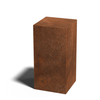 Socle en acier Corten Ohio 30 x 30 x 60 cm