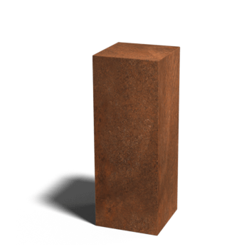 Socle en acier Corten Ohio 30 x 30 x 80 cm