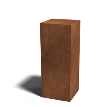 Socle en acier Corten Ohio 40 x 40 x 100 cm