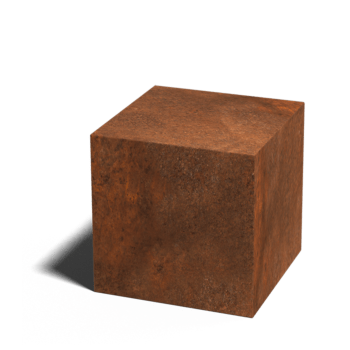 Socle en acier Corten Ohio 40 x 40 x 40 cm