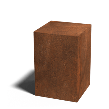 Socle en acier Corten Ohio 40 x 40 x 60 cm