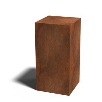 Socle en acier Corten Ohio 40 x 40 x 80 cm