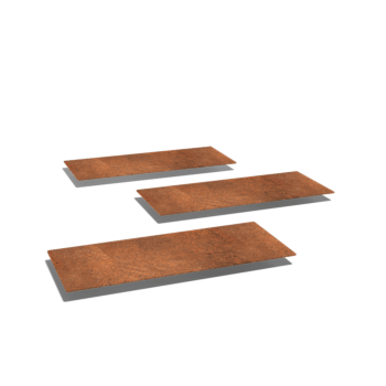 Dalle de cheminement en acier Corten Rectangle 60 x 25 cm