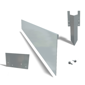 Bordure en acier galvanisé aplatie de 13 cm set complet par 15 mètres