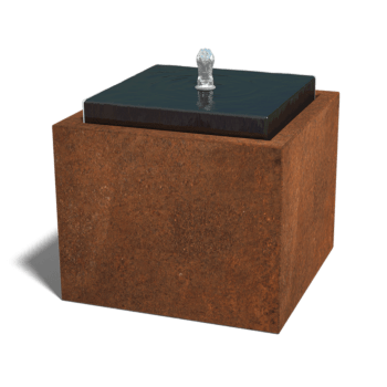 Ornement d'eau en acier corten 50 x 50 x 40 cm