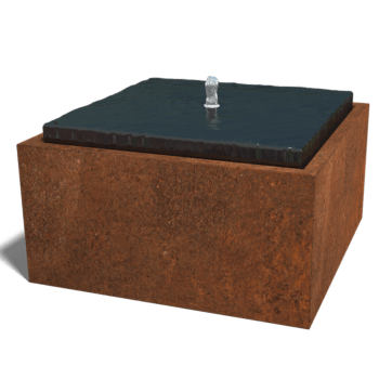 Ornement d'eau en acier corten 80 x 80 x 40 cm