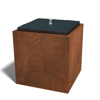 Ornement d'eau en acier corten 80 x 80 x 80 cm