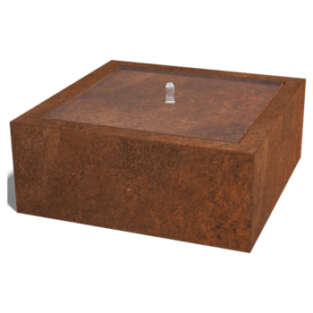 Table d’eau en acier corten 100 x 100 x 40 cm