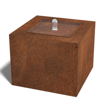 Table d’eau en acier corten 50 x 50 x 40 cm