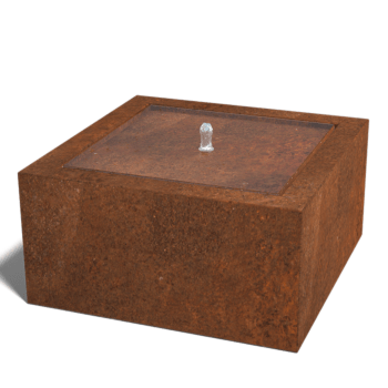 Table d’eau en acier corten 80 x 80 x 40 cm