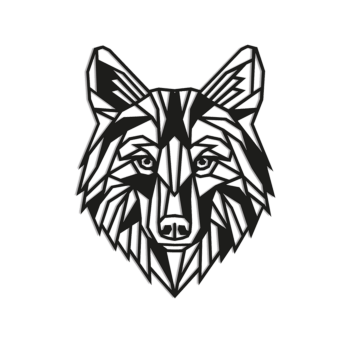 Décoration murale en métal Wolf 1.0