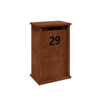 Boîte aux lettres en acier Corten - Arizona M - 60 x 40 x 100 cm
