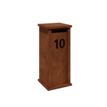 Boîte aux lettres en acier Corten - Arizona S - 40 x 40 x 100 cm