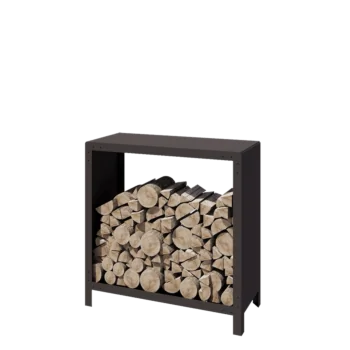 Range-bûches en acier - Indiana - 100 x 40 x 100 cm - RAL7016 mat (gris anthracite)