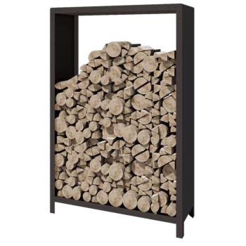 Range-bûches en acier - Indiana - 120 x 40 x 180 cm - RAL7016 mat (gris anthracite)