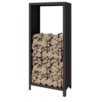 Range-bûches en acier - Indiana - 80 x 40 x 180 cm - RAL7016 mat (gris anthracite)