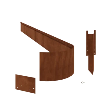 Bordures de jardin en acier Corten - Écrasé FLEX - Hauteur 23 cm - Kit complet 15 mètre