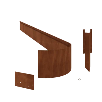 Bordures de jardin en acier Corten - Écrasé FLEX - Hauteur 23 cm - Kit complet 24 mètre